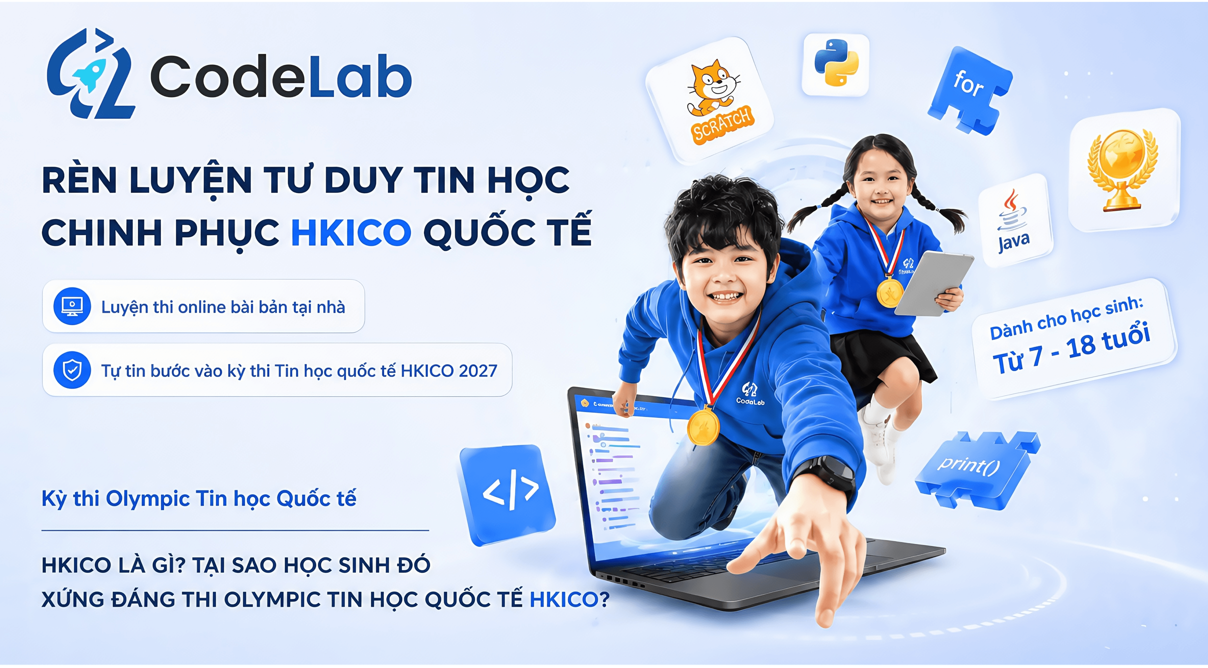 HKICO là gì? Tại sao học sinh quan tâm Olympic Tin học Quốc tế HKICO?