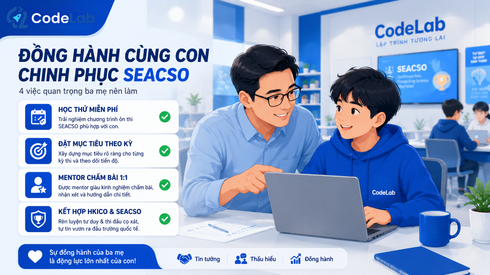 Gợi ý cho phụ huynh khi con chuẩn bị SEACSO