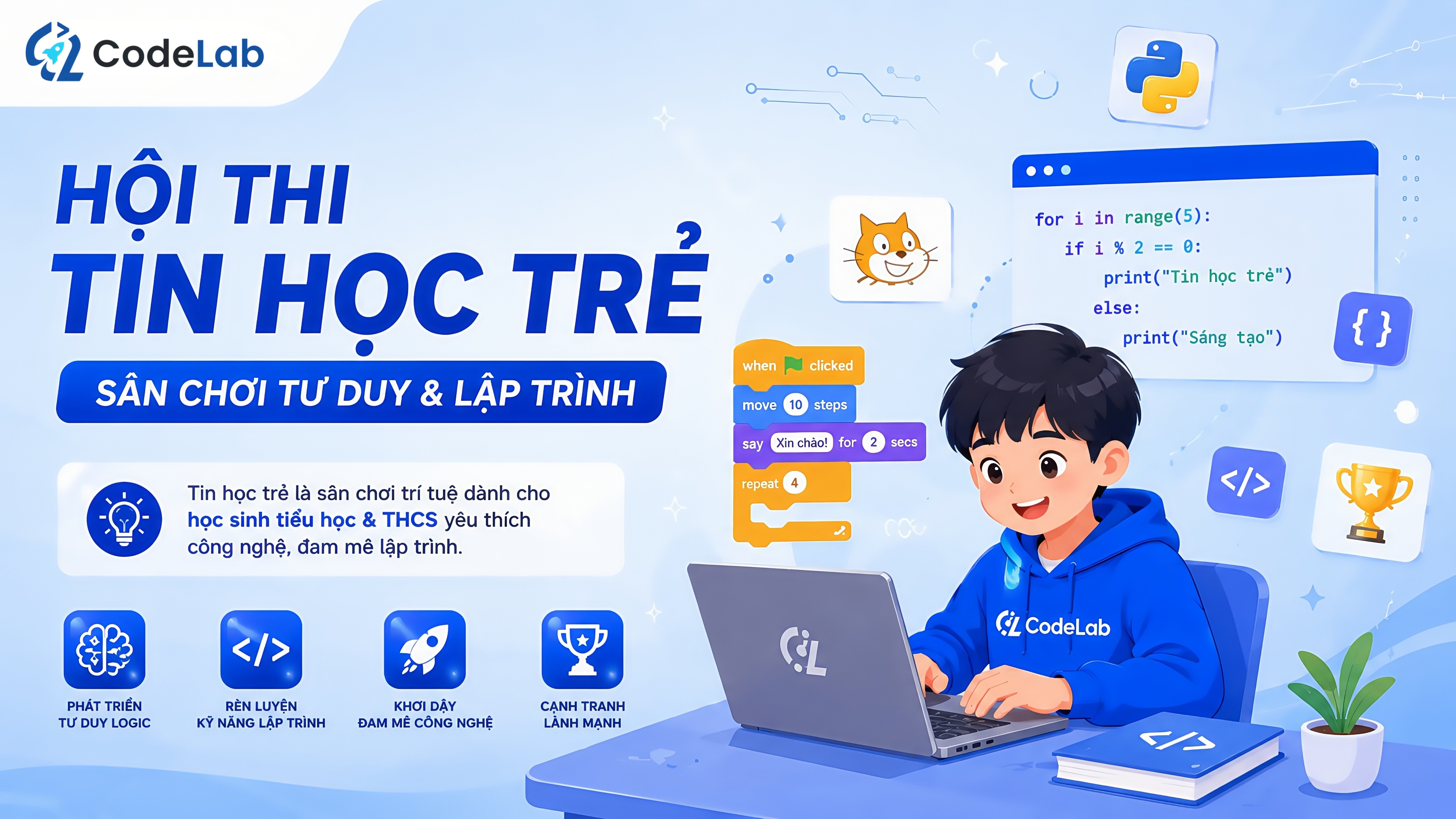 Tin học trẻ là gì? — Sân chơi tư duy và lập trình cho học sinh